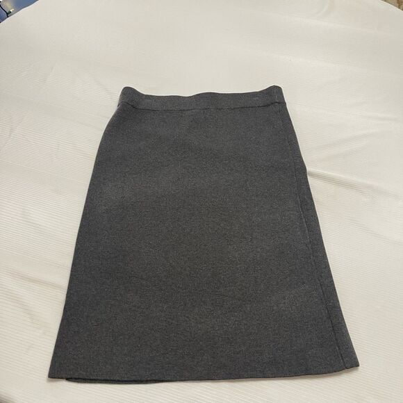 BANANA REPUBLIC Lurex Midi Sweater Skirt Women's Size Medium Gunmetal Grey - Picture 5 of 6